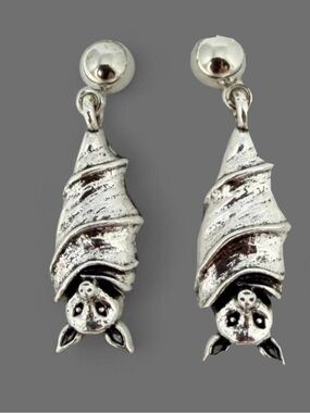 Silver Bat Earrings 🦇from Austin